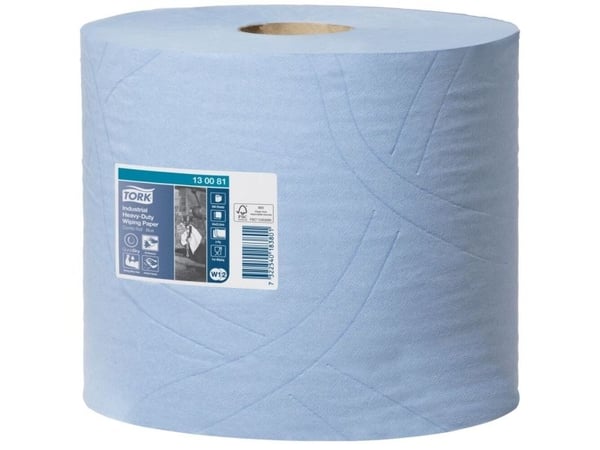 Työpajarulla, Tork W1/W2, 3-kerroksinen, 119m x 23,5cm, Ø26,2cm, sininen - (2 kpl)