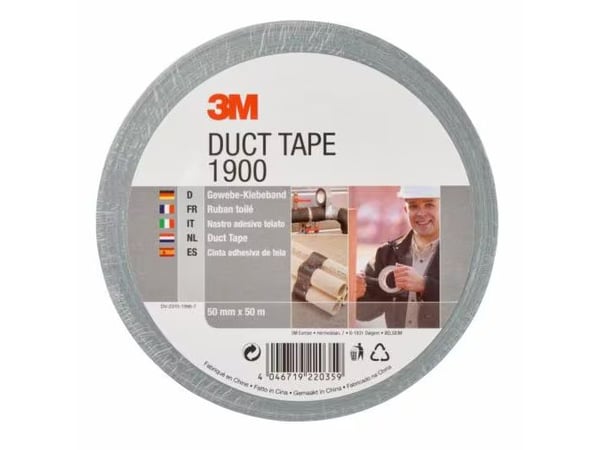 3M 1900SI50 19005050 Tekstiltape Sølv (L x B) 50 m x 50 mm 1 stk 1 stk