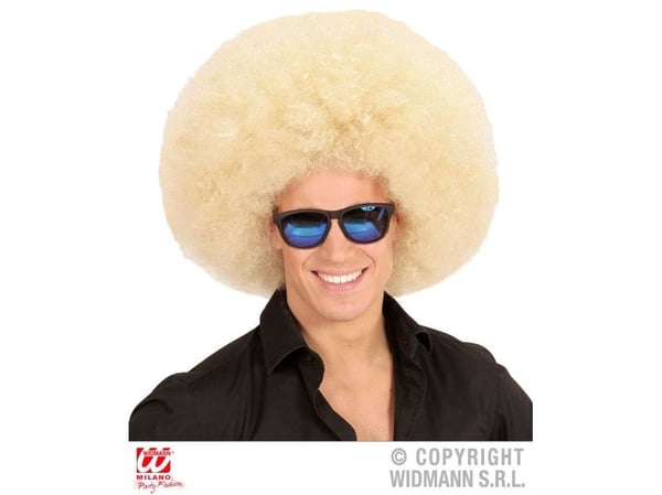 Stor blond afroperuk