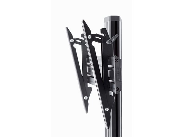EDBAK Premium Series - Vogn - moderne - for 2 LCD/plasma-paneler - videokonferansetralle - aluminium - svart - skjermstørrelse: 42"-55"