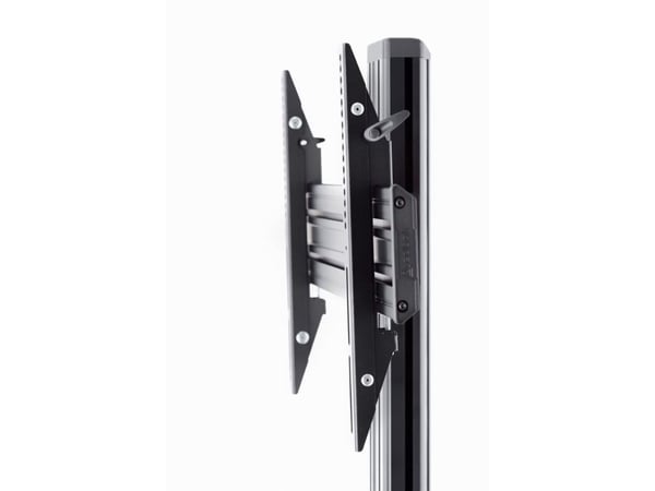 EDBAK Premium Series - Vogn - moderne - for 2 LCD/plasma-paneler - videokonferansetralle - aluminium - svart - skjermstørrelse: 42"-55"