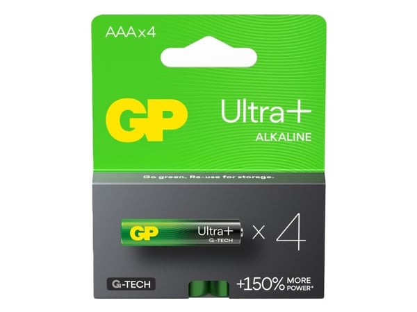 GP Ultra Plus - Batteri 4 x AAA - alkaliskt