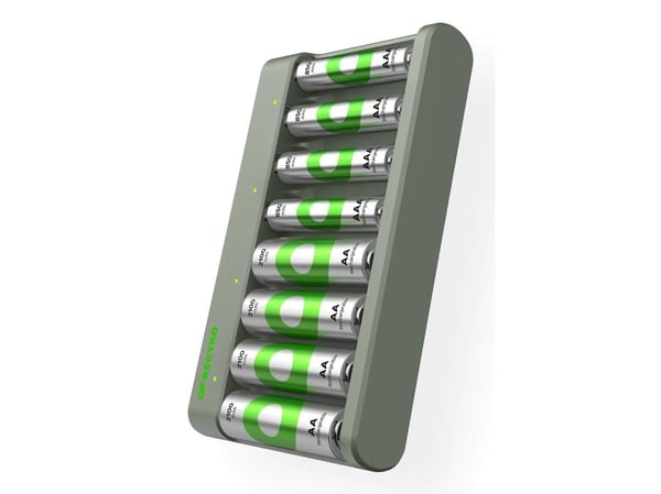 GP Batteries ReCyko+ E821, Nikkelmetallhydrid (NiMH), AA, AAA, 8 stykker, Batterier medfølger