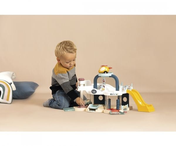 Smoby Little Min første garasjelekebil Vroom Planet