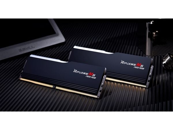 G.Skill Ripjaws M5 Neo RGB - DDR5 - sett - 64 GB: 2 x 32 GB - DIMM 288-pin - 3000 MT/s / PC5-48000 - CL36 - 1.35 V - ikke-bufret - on-die ECC - mat...