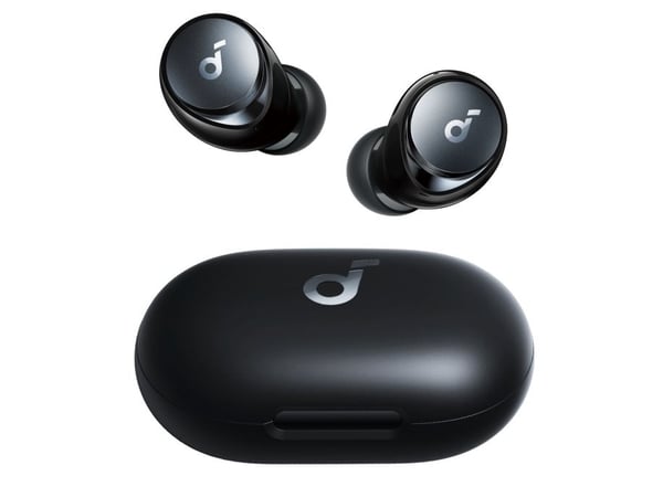 Soundcore Space A40 - True wireless-hodetelefoner med mikrofon - i øret - Bluetooth - aktiv støydemping - svart