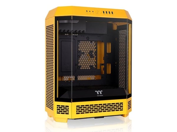 Thermaltake The Tower 600 - Mid tower - ATX - sidepanel med vindu (herdet glass) - ingen strømforsyning (PS/2) - bumblebee - USB/lyd
