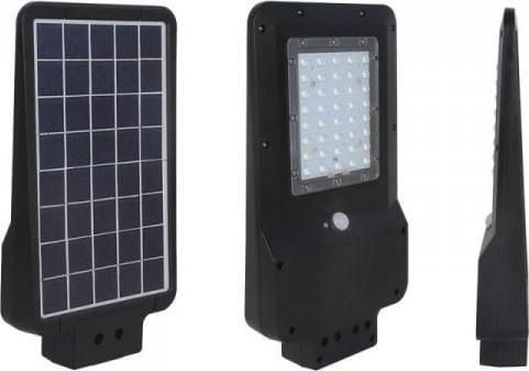 Upphängningslampa 15W gatelykta V-TAC, svart, med solpanel, 4000K (naturvit)