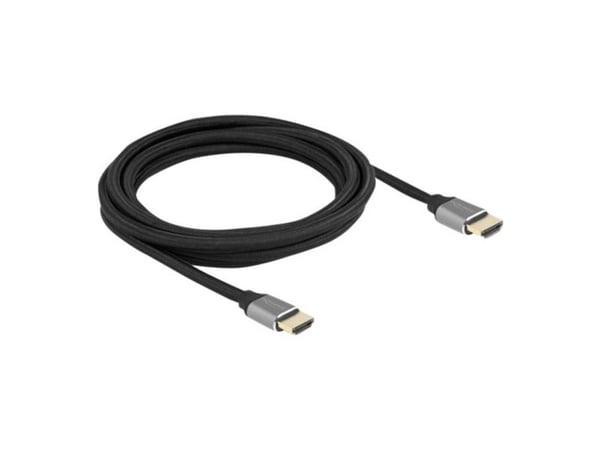 Delock - Ultra High Speed - HDMI-kabel - HDMI hann til HDMI hann - 3 m - trippel beskyttelse - grå - gullglimtkontakter, 8 K 60 Hz (7680 x 4320) st...
