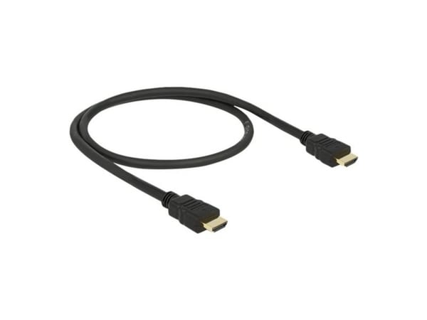 DeLock - Video/lyd/nettverkskabel - HDMI - 28 AWG - HDMI, 19-pinners (M) - HDMI, 19-pinners (M) - 50 cm - Svart (84751)