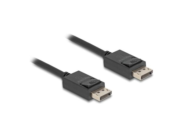 Delock - DisplayPort-kabel - DisplayPort (hann) til DisplayPort (hann) - DisplayPort 2.1 - 1 m - 8 K 60 Hz (7680 x 4320) støtte - svart