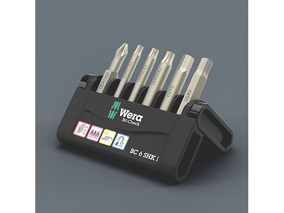 Wera 05073631001, 6 stykker, Philips, Torx Plus, PH 1, TX15, TX20, TX25, 1x 5 x 50 mm 1x 6 x 50 mm, 94 g
