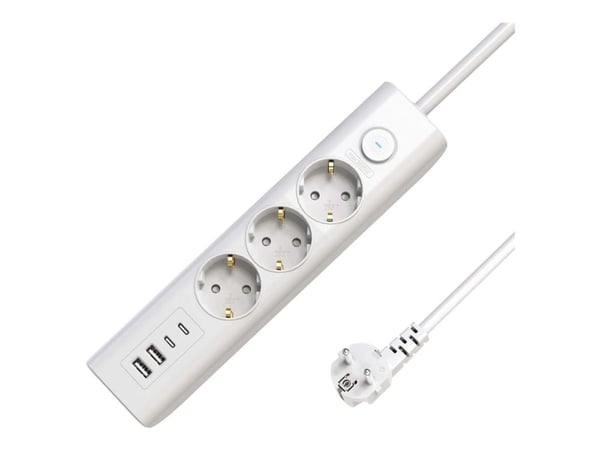 Microconnect MC-GRU00315WS-USB, 1,5 m, Sisätila, Tyyppi F, Tyyppi F, Kulmikas, 1,5 mm²