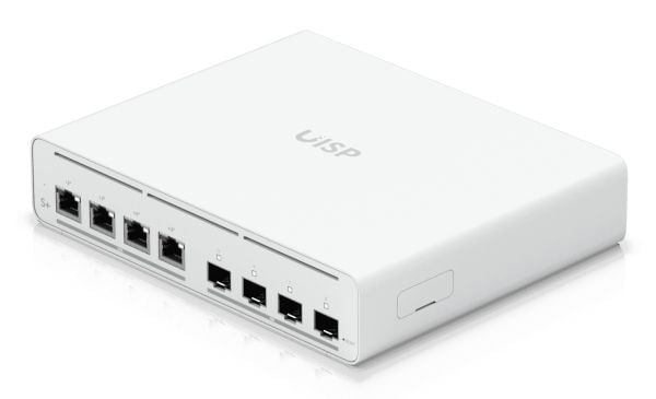 Ubiquiti UISP Switch Plus, Hallittu, 2.5G Ethernet (100/1000/2500), Power over Ethernet -tuki, Telineasennus, 1U, Seinäkiinnitteinen