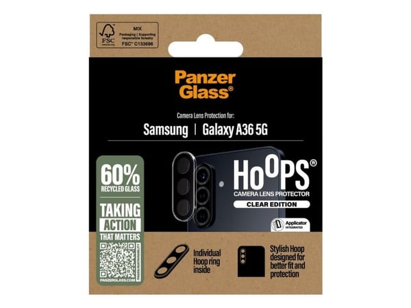 Panzer Glass Linssi Protector PanzerGlass Hoops Lens Protector Samsung Galaxy A36 5G läpinäkyvä