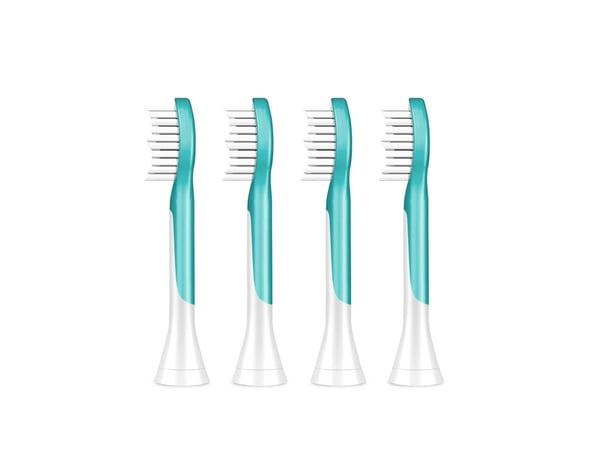 Philips Sonicare For Kids HX6044 - Utskiftningsbørstehode - for tannbørste - hvit/hav (en pakke 4)