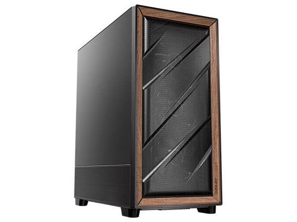 Antec FLUX SE, Midi Tower, PC, Svart, Trä, ATX, EATX, ITX, micro ATX, Plast, Stål, Trä, Spela