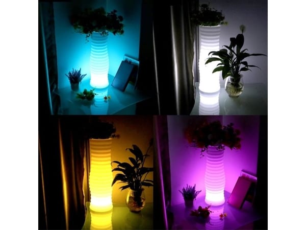 Techly Techly Flower vase med RGB LED bakgrunnsbelysning og fjernkontroll