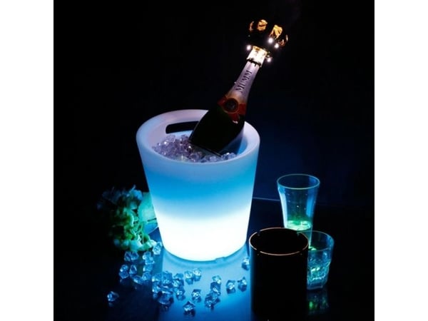 Techly I-LED ICEBUCKET, Hvit, Remote, Plast, Polyester, Inne/Ute, Flerfarget, 9 ampuller