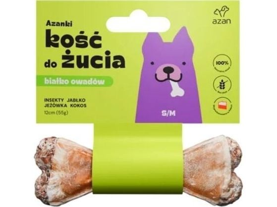 AZAN AZAN AZAN - S/M puruluu hyönteisillä, omenalla, käpyruusulla ja kookospähkinällä 12cm AZAN AZAN AZAN - S/M puruluu hyönteisillä, omenalla, käpyruusulla ja kookospähkinällä 12cm