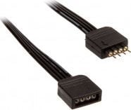 Akasa - Forlengelseskabel for LED-stripelys - 4-pin intern strøm (hunn) til 4-pin intern strøm (hann) - 50 cm - svart