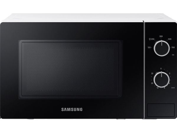 Samsung MS20A3010AH, Benkeplate, Solo mikrobølge ovn, 20 l, 700 W, Rotasjon, Svart, Hvit