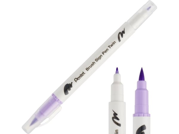 Pentel Brush marker dubbelsidig Heliotrop SESW30C-T131