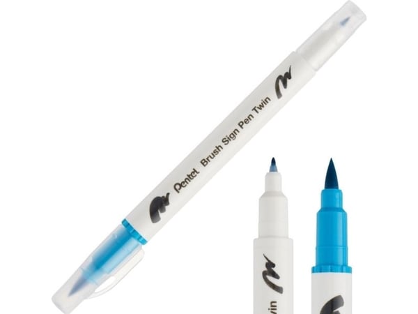Pentel sivellinkynä kaksipuolinen turkoosi SESW30C-T114