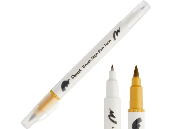 Pensel Pentel dubbelsidig guldorkidépenna SESW30C-T123