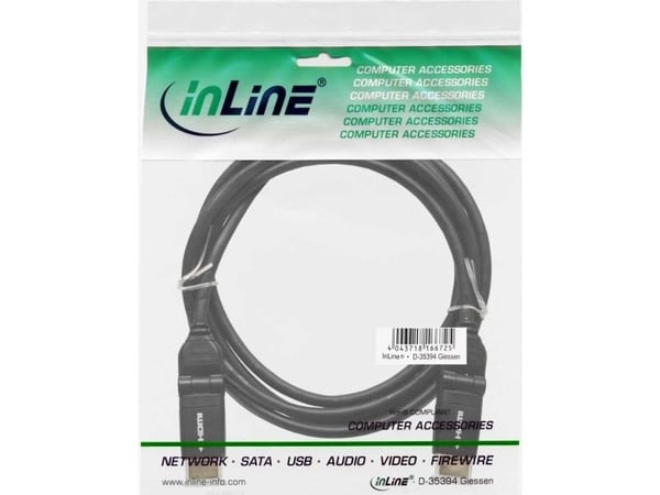 På linje? HDMI-kabel, HDMI høyhastighet med Ethernet, plugg/plugg, rep. Kontakter, svart, fleksibel vinkelplugg, 0,5m (17055W)