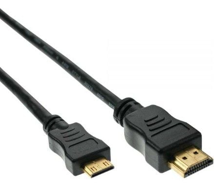 InLine 17454P, 0,5 m, HDMI Typ A (standard), HDMI Type C (Mini), 10,2 Gbit/s, Svart