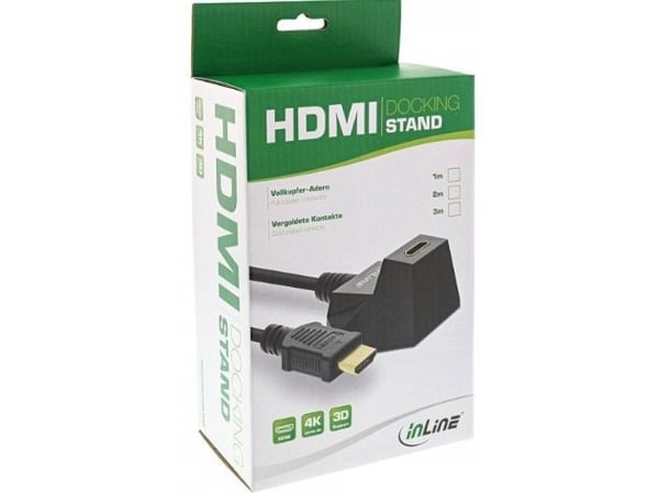 InLine 17533S, 3 m, HDMI-tyyppi A (vakio), HDMI-tyyppi A (vakio), 4096 x 2160 pikseliä, 3D, Musta