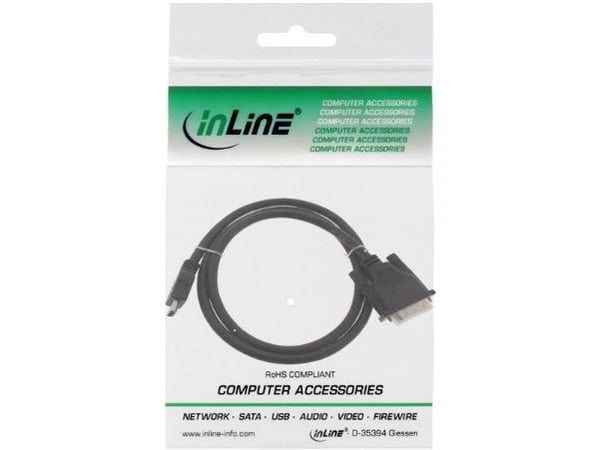 InLine 17659E, 0,5 m, HDMI, DVI, Hankjønn, Hankjønn, Svart
