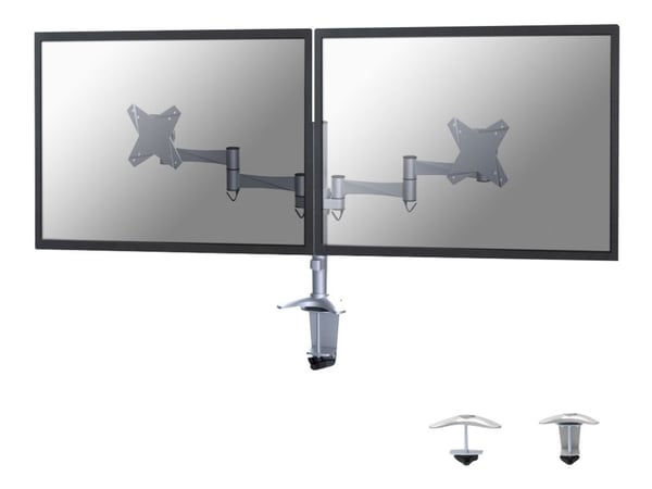 Neomounts FPMA-D1330DSILVER, Kiinnike/läpivientisuojus, 9 kg, 25,4 cm (10"), 68,6 cm (27"), 100 x 100 mm, Hopea