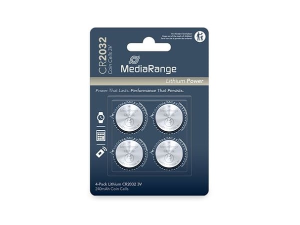 MediaRange Premium - Batteri 4 x CR2032 - Li - 220 mAh