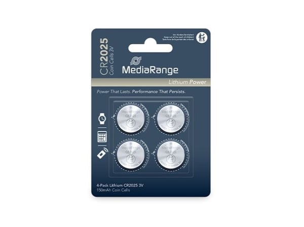 MediaRange - Batteri 4 x CR2025 - Li - 150 mAh