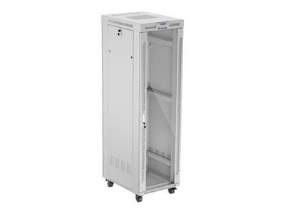 19" 42U 600X800 GRÅ LANBERG GLASDÖRR (FLAT PACK) V2