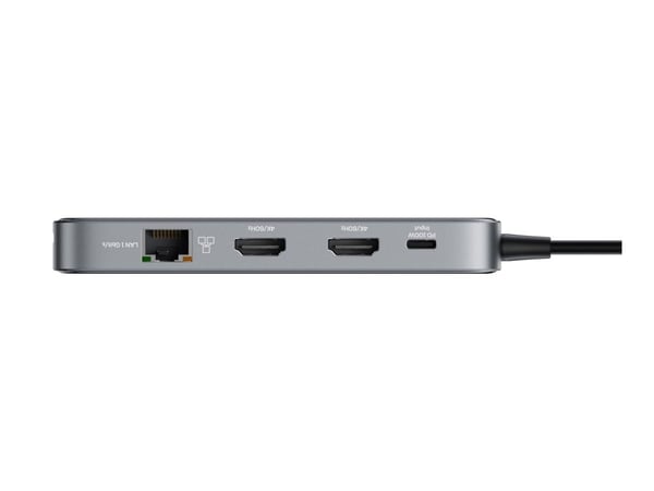 DELTACO - Dockningsstation - USB-C - HDMI - 1GbE