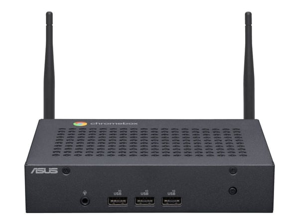 ASUS Fanless Chromebox CF40 BC012UN - Mini-PC 1 x Celeron N4500 / inntil 2.8 GHz - RAM 8 GB - eMMC 64 GB - UHD Graphics - Gigabit Ethernet, IEEE 80...