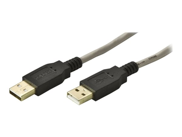 DELTACO - USB-kaapeli - USB (han) til USB (han) - USB 2.0 - 2 m - beige