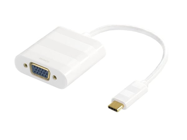 DELTACO USBC-VGA1 - Extern videoadapter - USB-C - VGA - vit