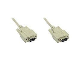 InLine 17712A, 3 m, VGA (D-Sub), VGA (D-Sub), Beige, Hanstik/Hanstik