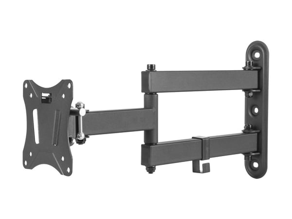DELTACO Office ARM-0251 - Brakett - for flatpanel - svart - skjermstørrelse: 13"-27" - veggmonterbar