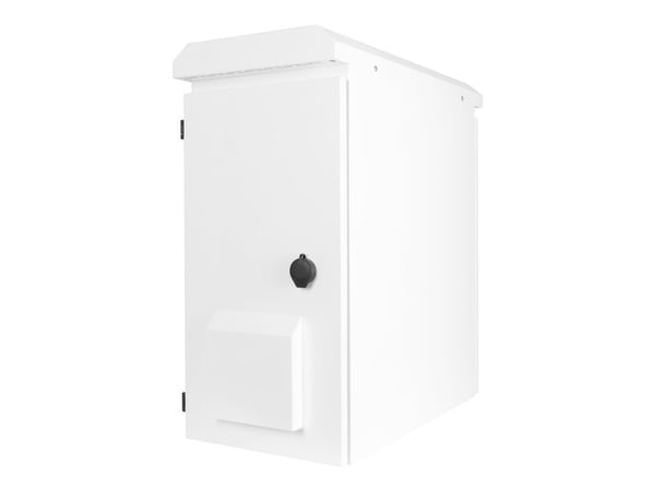DELTACO - Skap (vertikal) - kompakt - stangmonterbar, veggmonterbar - hvit - 6U - 19"