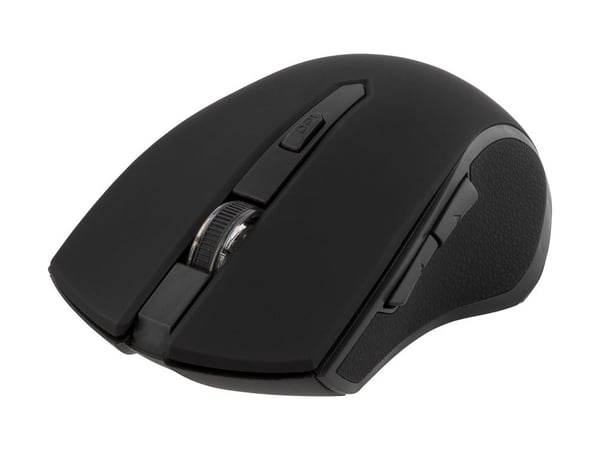 DELTACO MS-763 - Mus - optisk - 5 knapper - trådløs - USB trådløs mottaker - svart
