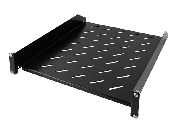 DELTACO - Rack-hylle - svart - 2U - 19"