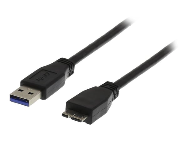 DELTACO USB3-020S - USB-kabel - Micro-USB Type B (hann) til USB-type A (hann) - USB 3.0 - 2 m - svart