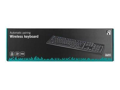 DELTACO - Tastatur - trådløs - 2.4 GHz - Storbritannia - svart