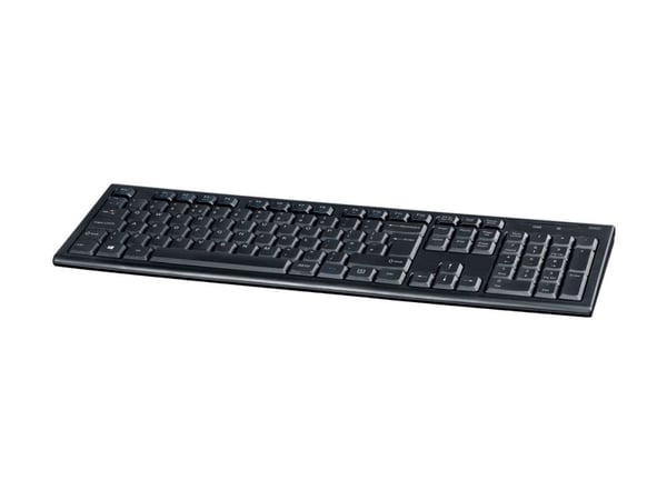 DELTACO - Tastatur - trådløs - 2.4 GHz - Storbritannia - svart