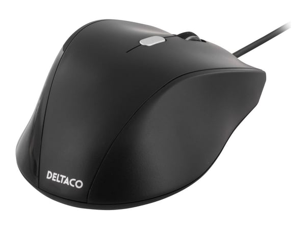 DELTACO MS-774 - Mus - optisk - 3 knapper - kablet - USB - svart